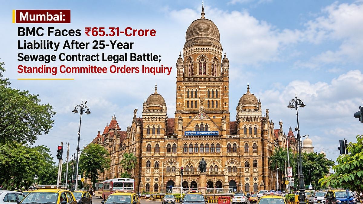 Mumbai: BMC Faces ₹65.31-Crore Liability After 25-Year Sewage Contract Legal Battle; Standing Committee Orders Inquiry