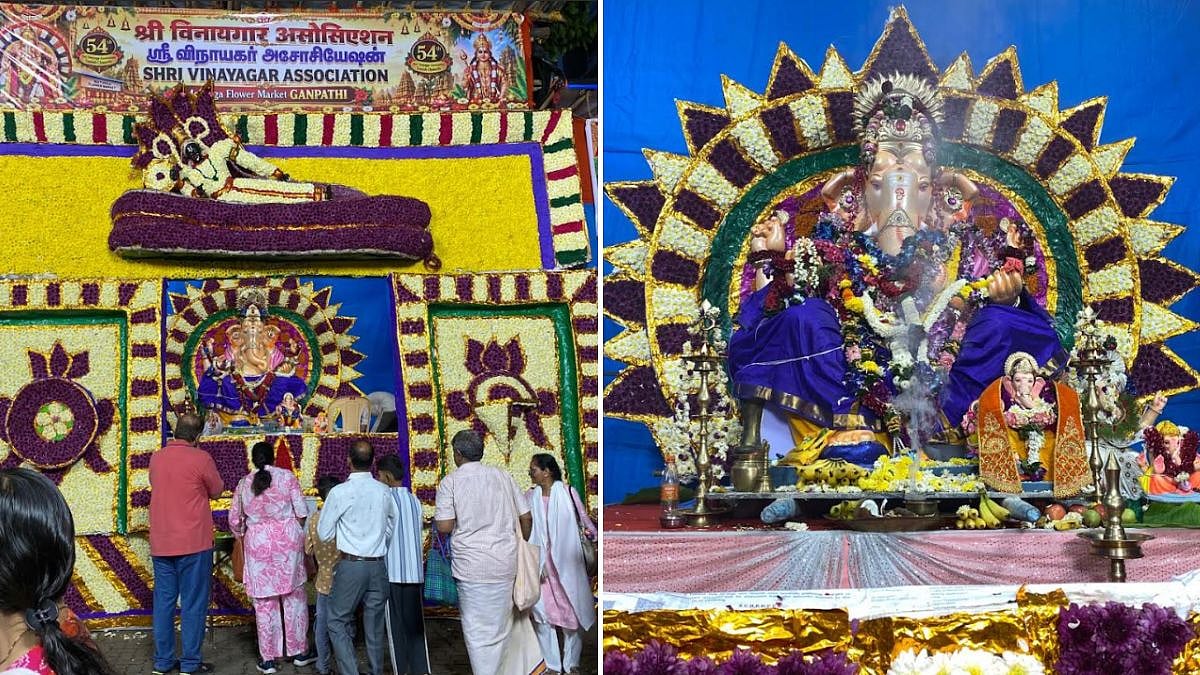 Matunga Flower Merchants To Spend ₹10 Lakh On Floral Ganpati Decorations, With Four Themes Planned Over 12 Days