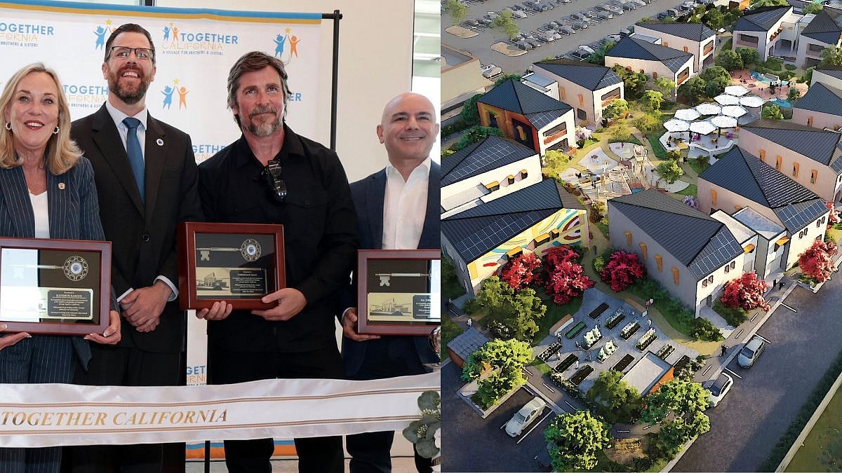 Christian Bale opens foster-care village