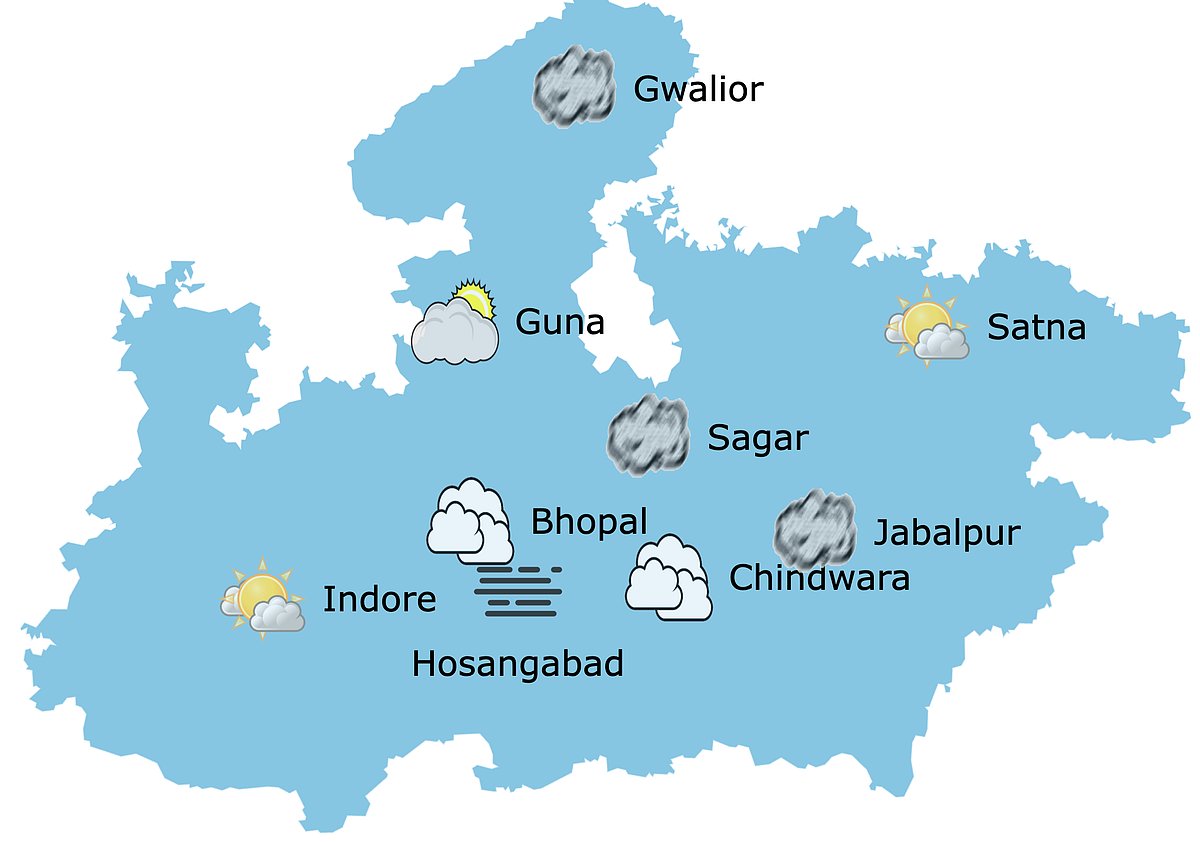 Weather in Madhya Pradesh at 10 am 