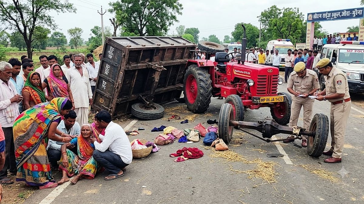 Morena Road Accident: One Dead, 5 Injured As Tractor-Trolley Carrying Mata Basaiya Temple Devotees Crashes