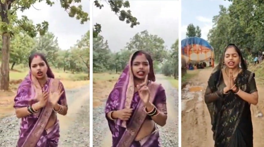 Seoni Viral Video: ‘5 Km Road Ban Gayi, 5 Km Chhod Di,’ Social Media Influencer Leela Sahu Sits On Dharna With Villagers Over Road Pending Since 2024 | VIDEO