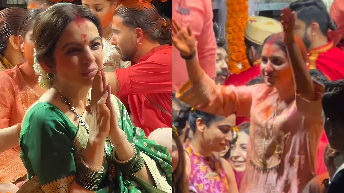 Nita Ambani Glows In Regal Green Saree, Radhika Merchant Dances In Gulal Look At Family's Ganpati Visarjan – Watch