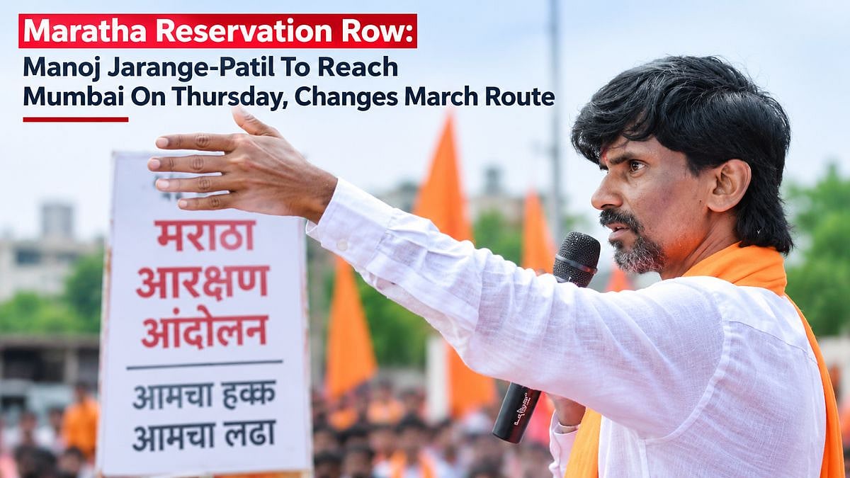 Maratha Reservation Row: Manoj Jarange-Patil To Reach Mumbai On Thursday, Changes March Route