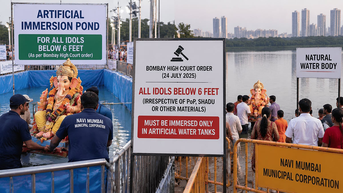 Navi Mumbai Ganesh Visarjan Row: Citizens’ Group Questions Natural Immersion Of Clay Idols, Cites Bombay HC Order