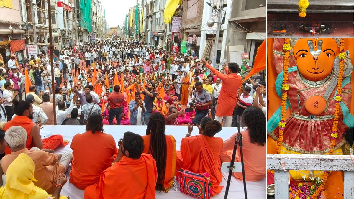 Over 5,000 Rally To Save Ujjain’s Khade Hanuman Temple, Oppose Idol Relocation