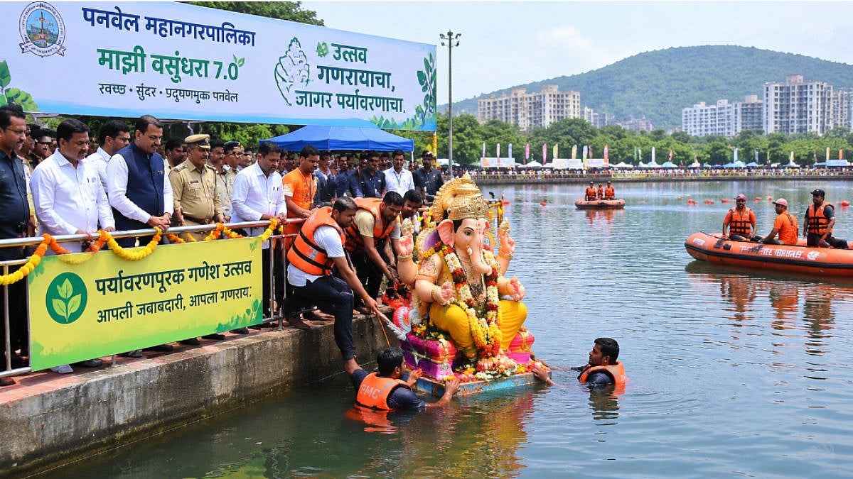 Panvel Ganesh Visarjan Concludes Peacefully As 7,629 Household Idols Immersed Across 106 Locations With Eco-Friendly Measures
