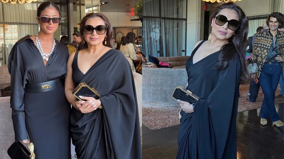 Rani Mukerji Takes Indian Saree To Front Row At Sabyasachi's New York Fashion Week Show In Chic Black Look 