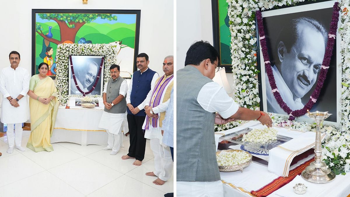 BJP President Nitin Nabin Visits Dy CM Sunetra Pawar’s Mumbai Residence, Pays Tribute To Late Ajit Pawar
