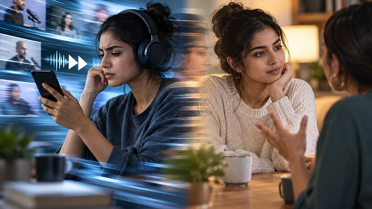Listening To Podcasts At 2x Speed? Here’s How It Could Affect Real-Life Conversations