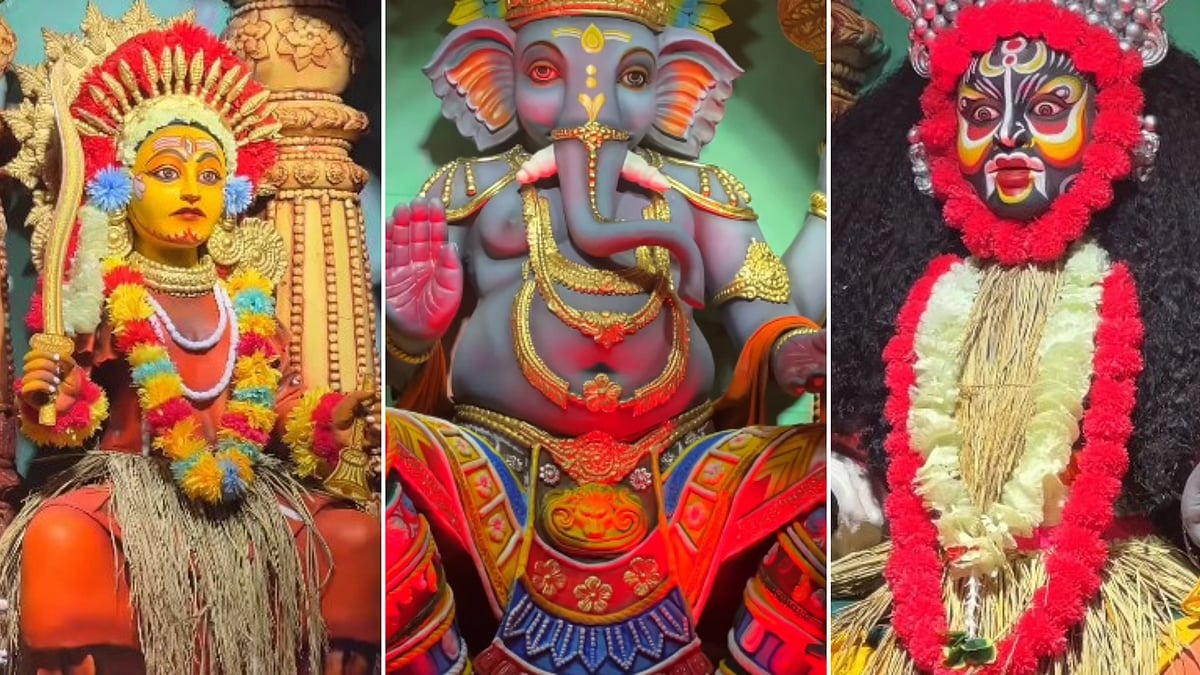 Ganesh Chaturthi 2026: Kantara-Inspired Pandal In Bhopal Features Ganesha, Guliga & Panjurli Devta | VIDEO