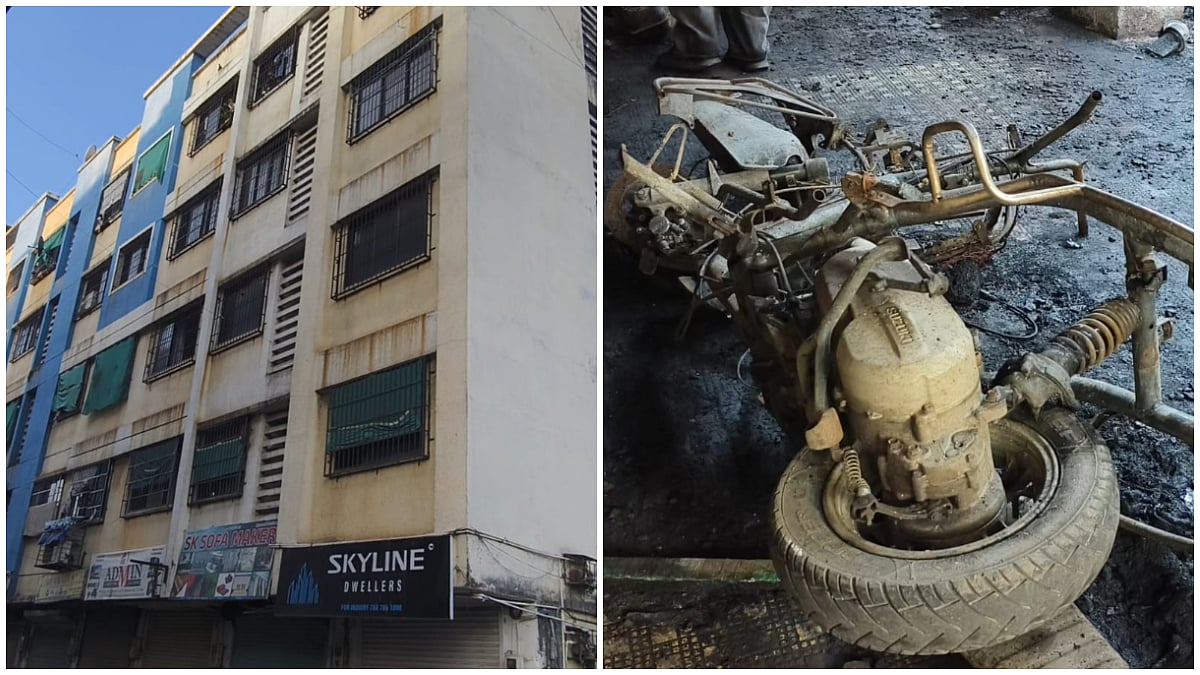 Bhiwandi Apartment Fire: 14 Two-Wheelers Gutted In Parking Lot Blaze