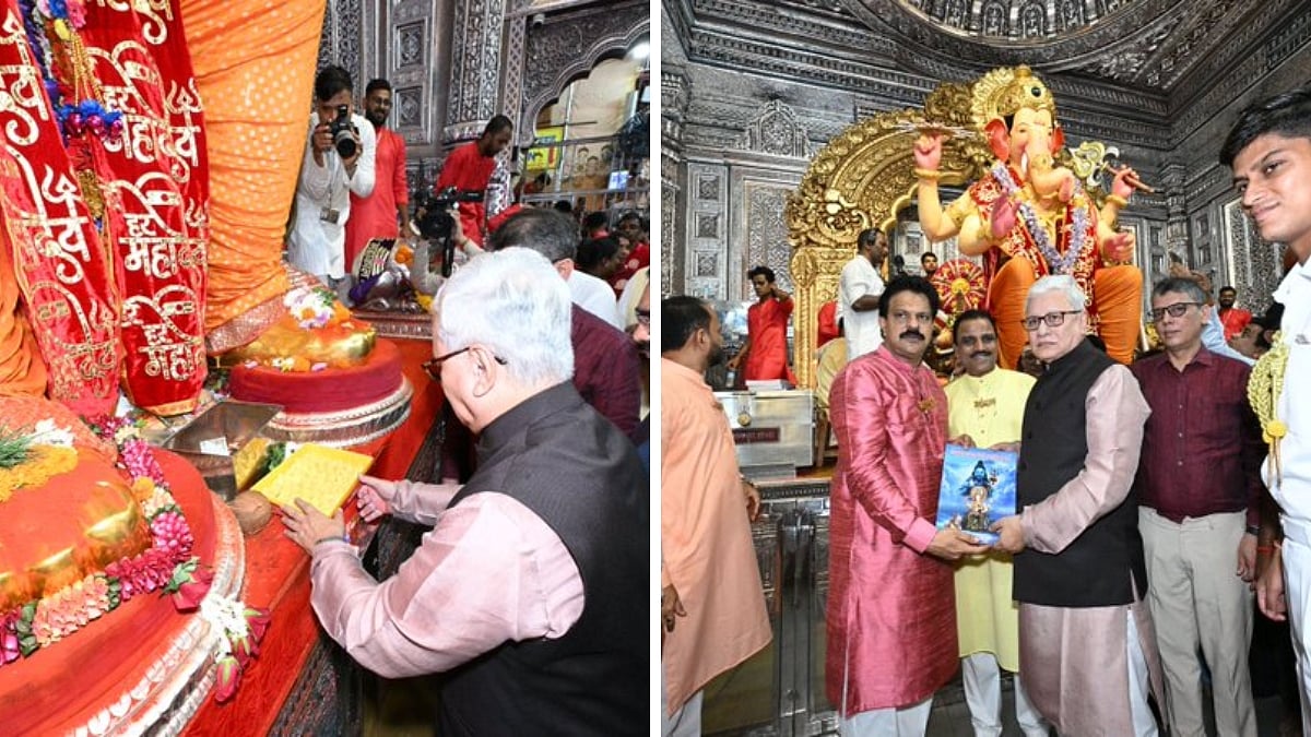 Maharashtra Governor Jishnu Dev Varma Visits Lalbaugcha Raja Amid Massive Devotee Rush