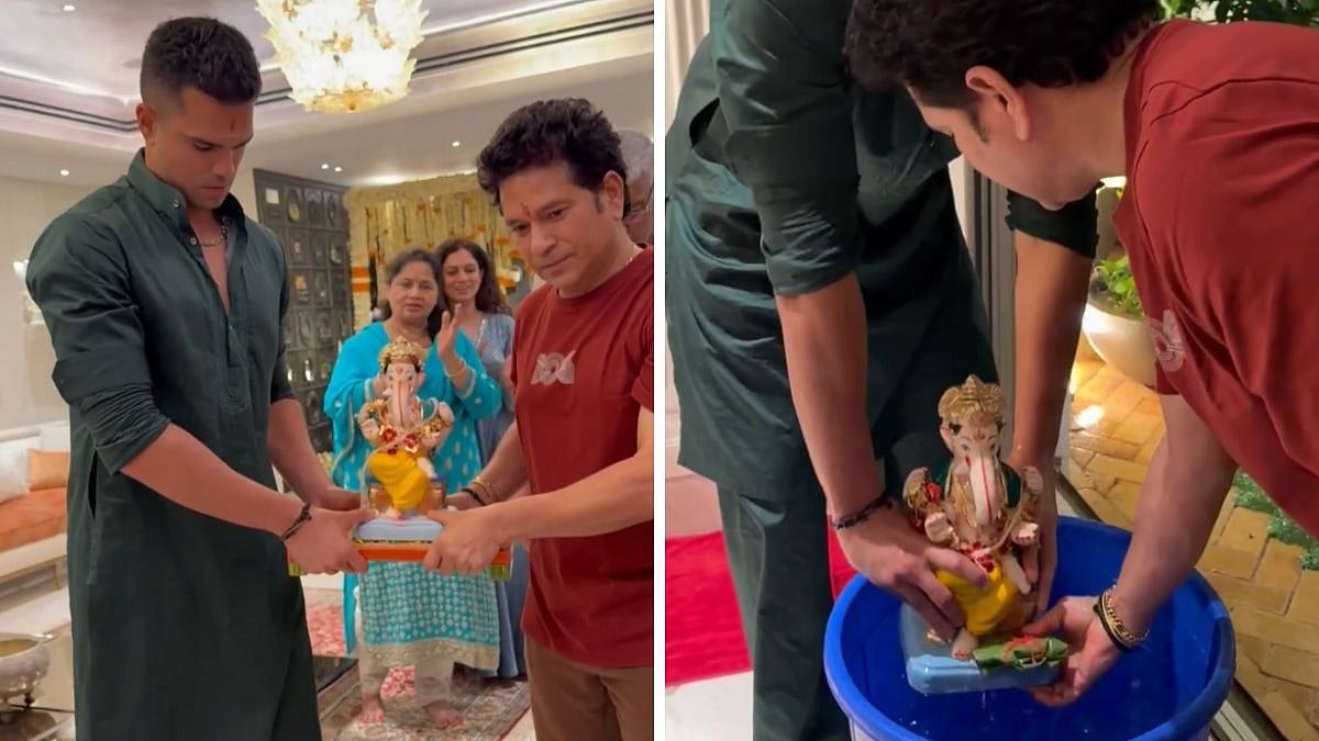 'Come Early Next Year': Sachin Tendulkar's Heartfelt Goodbye To Ganpati Bappa Leaves Fans Emotional | Video
