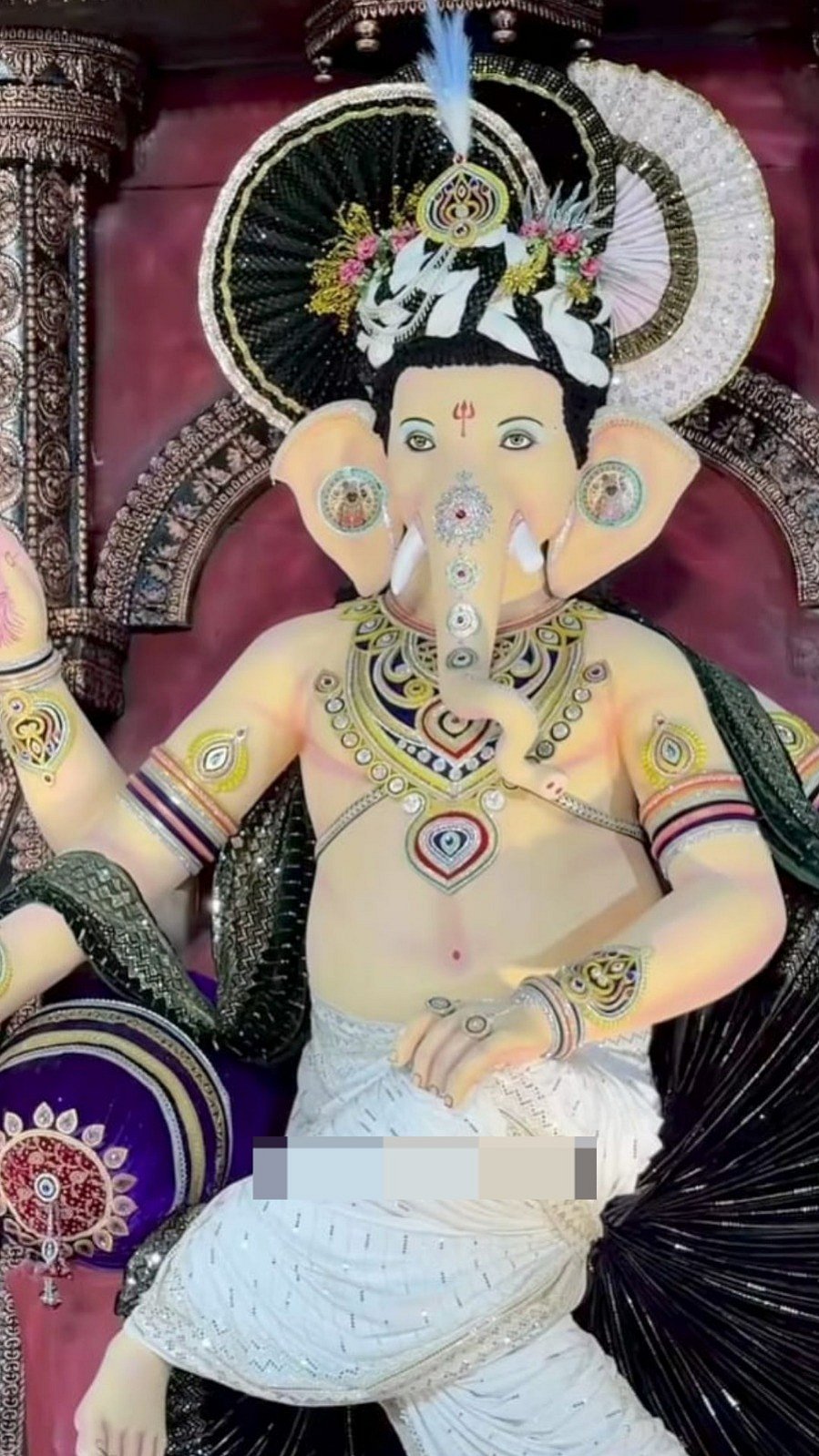 7 Number Square Ganpati Pandal