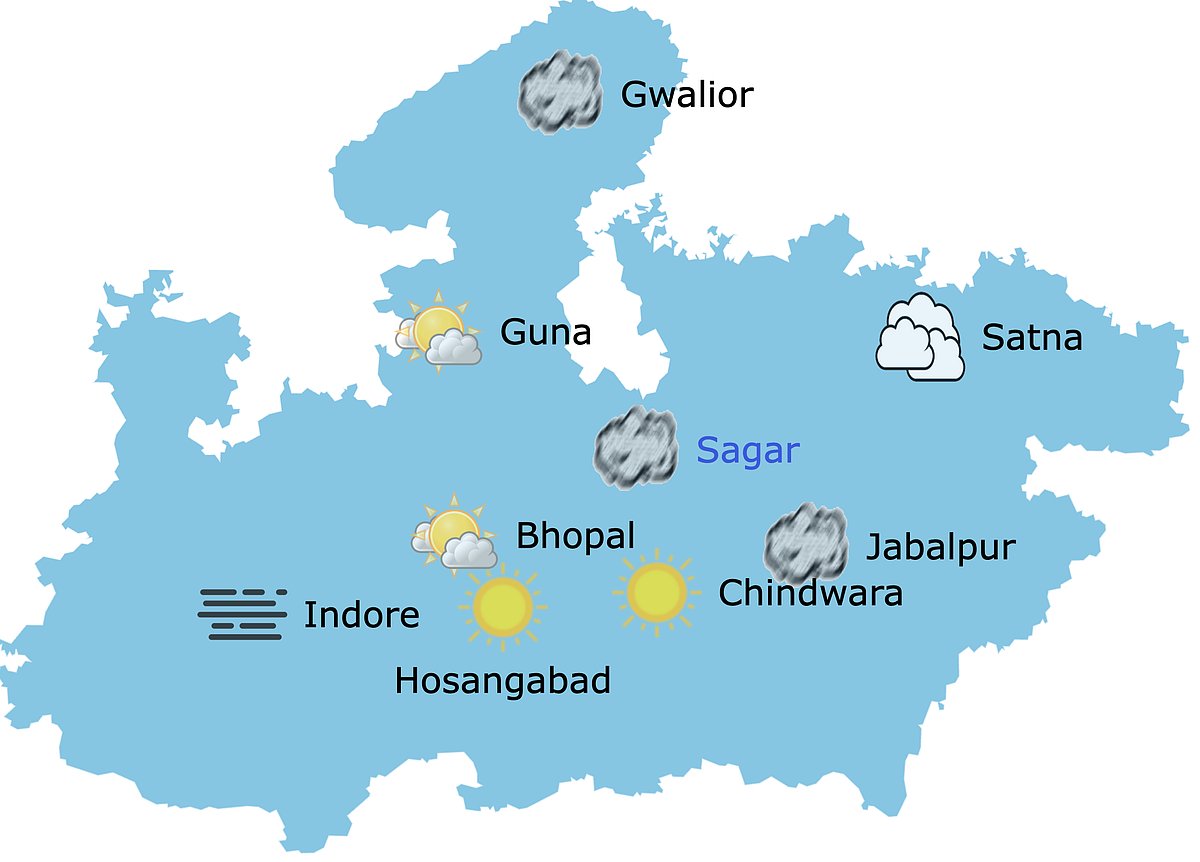 Weather in Madhya Pradesh at 10 am