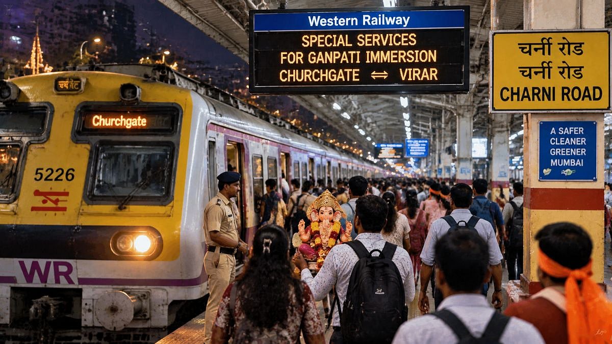 Ganeshotsav 2026: Western Railway To Run 12 Extra Locals Between Churchgate-Virar For Ganpati Immersion On September 25-26; Check Details
