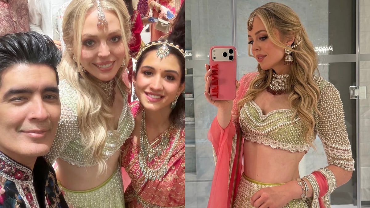 US Prez Donald Trump's Daughter Tiffany Trump Turns Desi Chic In Manish Malhotra Lehenga For Ambani's Ganesh Chaturthi Celebrations In Mumbai