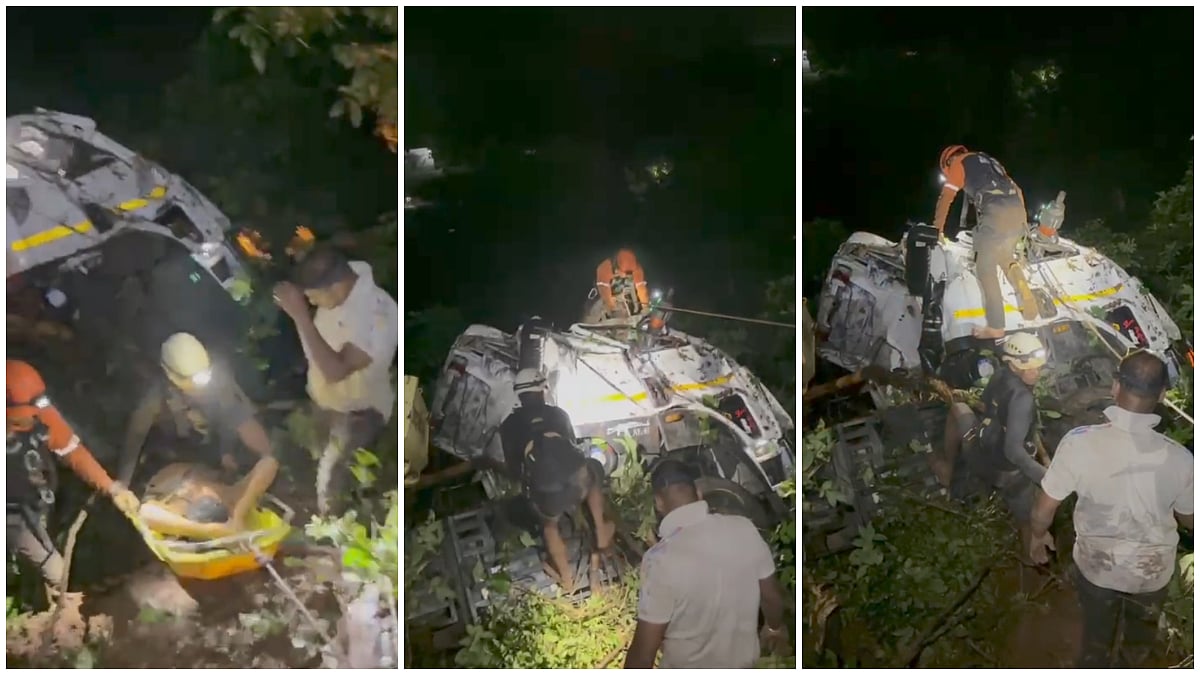 Truck Driver Rescued After 5-Hour Operation From Container Trapped In 250-Foot Gorge Near Kolad