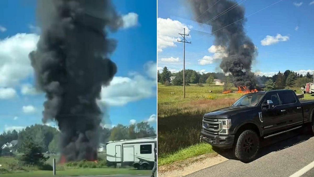 Michigan F-16 Fighter Jet Crash: Texas Air National Guard Pilot Injured After Ejecting Safely During Training Mission