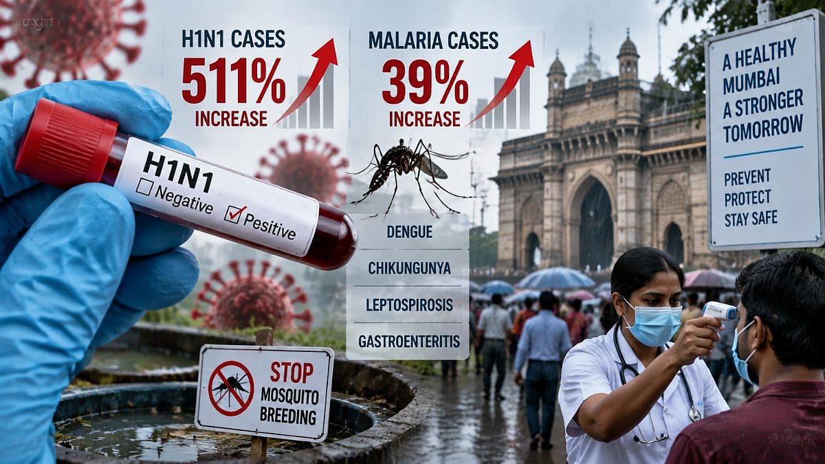 Mumbai H1N1 Cases Surge 511 Per Cent To 507; Malaria Rises 39 Pc To 8,723, BMC Data Shows