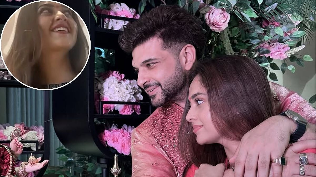 'Couple Goals': Tejasswi Prakash Can’t Stop Smiling As She Gets Pulled Off-Camera, Fans Guess It Was Karan Kundrra - VIDEO