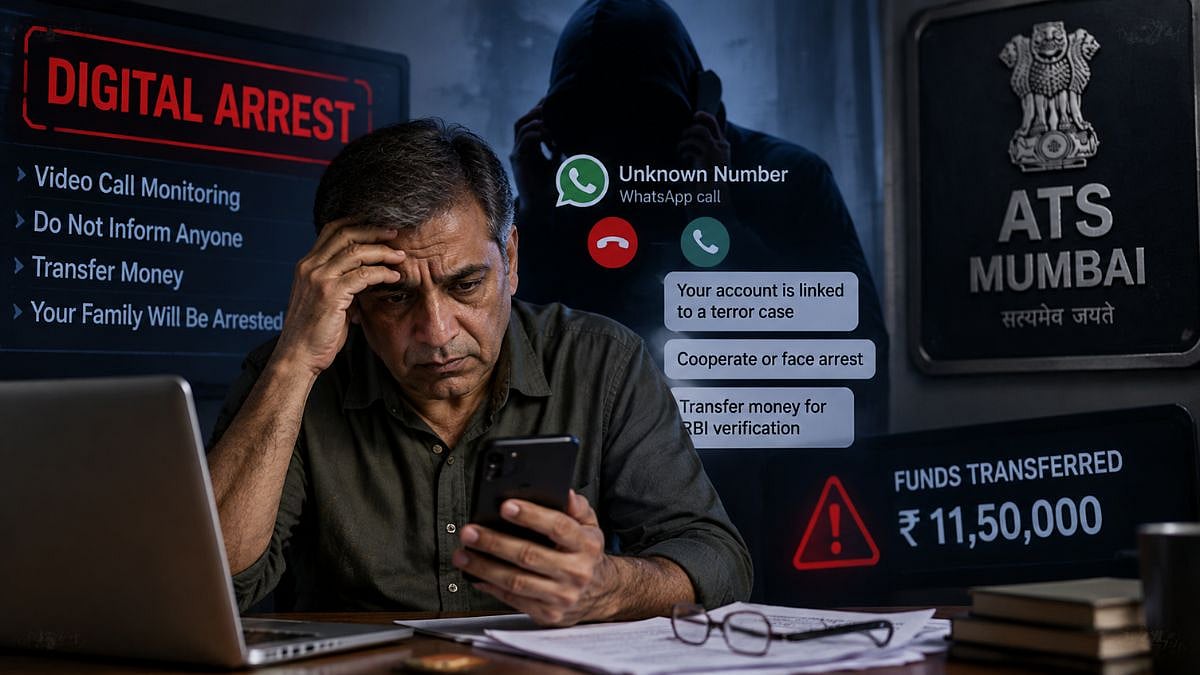 Mumbai Cyber Fraud: 52-Year-Old Man Duped Of ₹11.50 Lakh In ‘Digital Arrest’ Scam By Fake ATS Officer; Case Registered