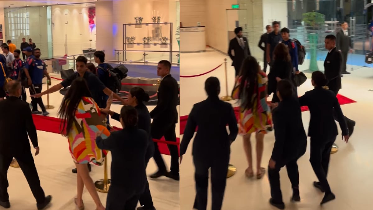 Female Fan Stopped By Security While Trying To Meet Abhishek Sharma At Hotel After India's 3-0 T20I Series Win Over Afghanistan | Video