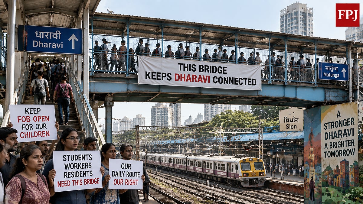 Dharavi Residents Protest Closure Of Matunga-Dharavi Foot Overbridge Citing Daily Commute Concerns Despite Safety Audit
