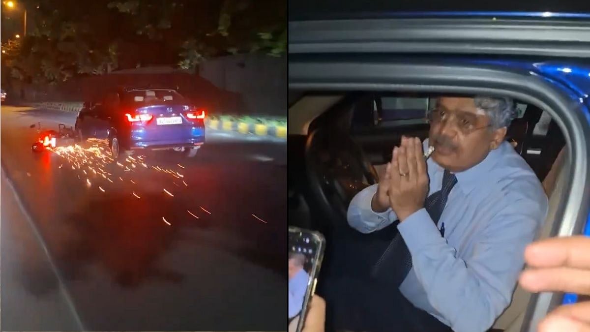 Viral VIDEO: Car Drags Motorcycle For Several Metres In Delhi's RK Puram; 73-Year-Old Driver Arrested 