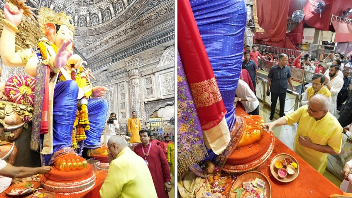 Vice-President Of India C P Radhakrishnan Visits Lalbaugcha Raja; Seeks Blessings Of Mumbai's Revered Bappa