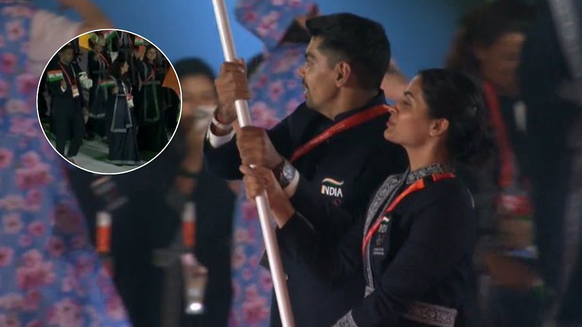 Asian Games 2026 Opening Ceremony: Indian Contingent Wears Gujarati-Style Sarees & Bandhgalas | WATCH