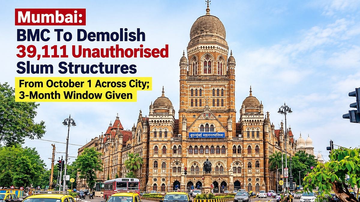 Mumbai: BMC To Demolish 39,111 Unauthorised Slum Structures From October 1 Across City; 3-Month Window Given
