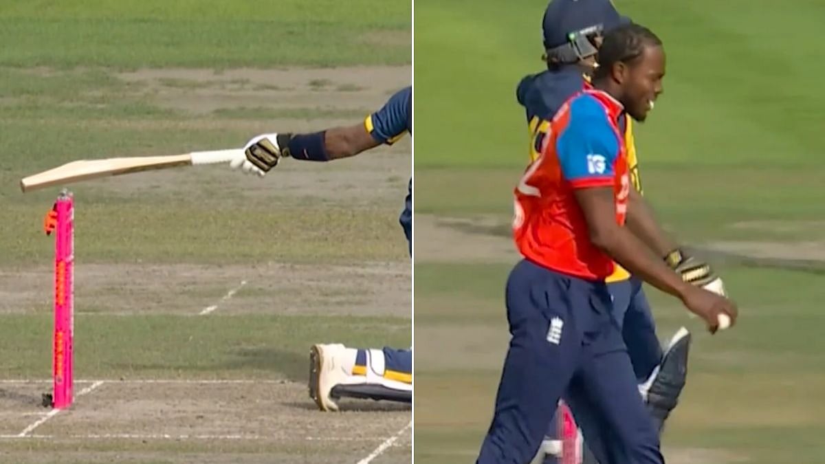 WATCH: Jofra Archer Stunned As Wanindu Hasaranga Crashes His Own Stumps In Bizarre ‘Hit Wicket’ Dismissal