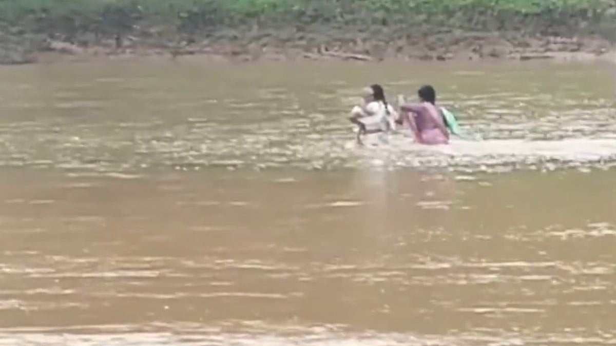 Two Chhattisgarh Teachers Brave Swollen River And 3-Km Trek Every Monsoon To Bring Education To Remote Children | Watch