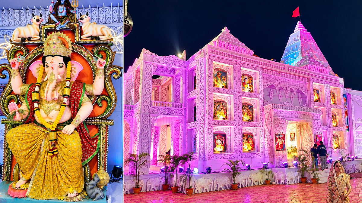Vrindavan’s Prem Mandir Replica Draws Ganesh Devotees In MP’s Sendhwa