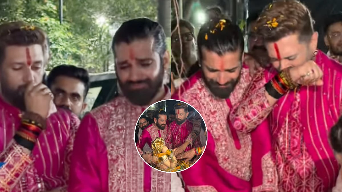 Vishal Singh And Union Minister Chirag Paswan Cry Inconsolably During Ganpati Visarjan In Mumbai, VIDEOS Go Viral