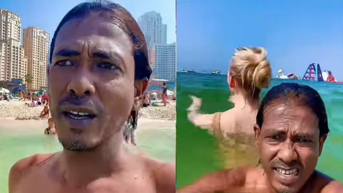 'Disgusting Mentality': Bangladeshi Man Deliberatly Bumps Into Female Tourist Swimming At Dubai Beach - WATCH 