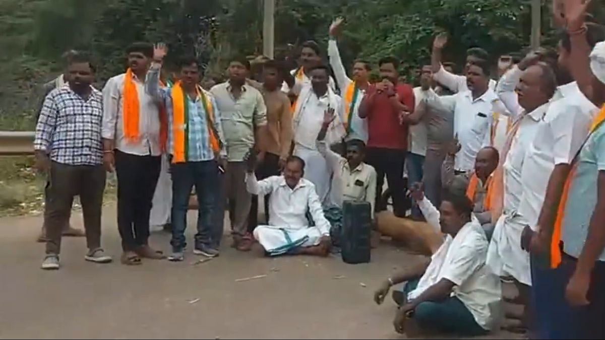 BJP Workers Protest With Jagalur Bandh, Demand Drought-Hit Status For Taluk After Exclusion From Karnataka List | Watch