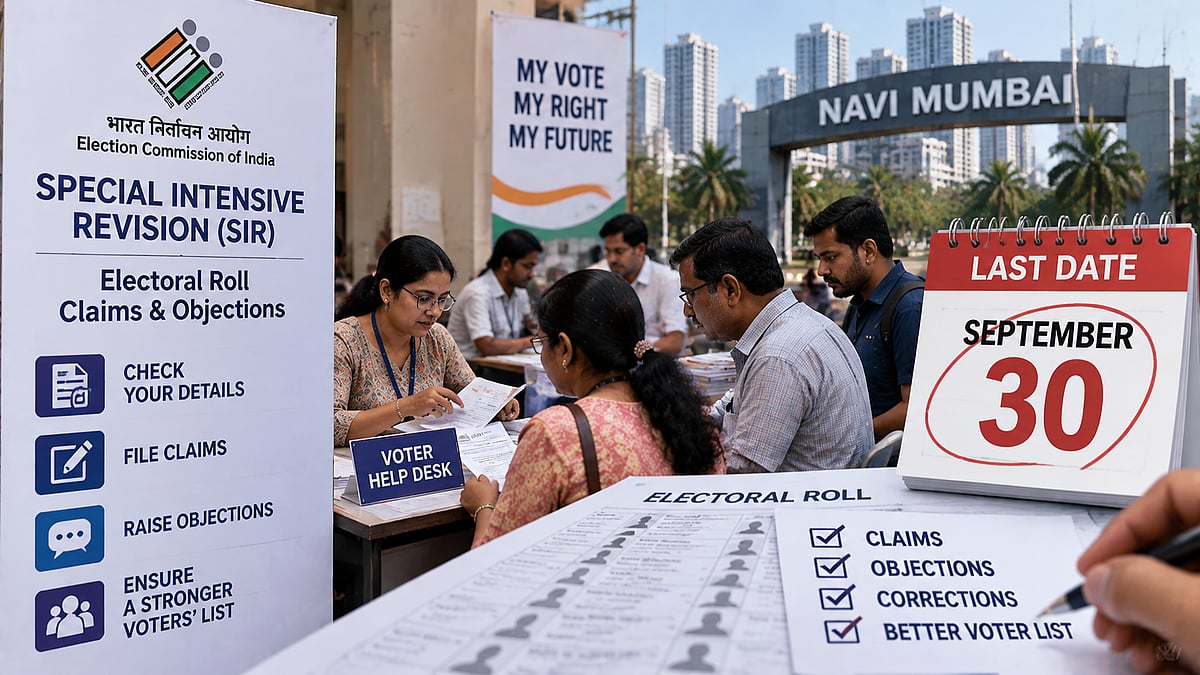 Navi Mumbai Voters Can File Electoral Roll Claims & Objections Till September 30 Under SIR Drive
