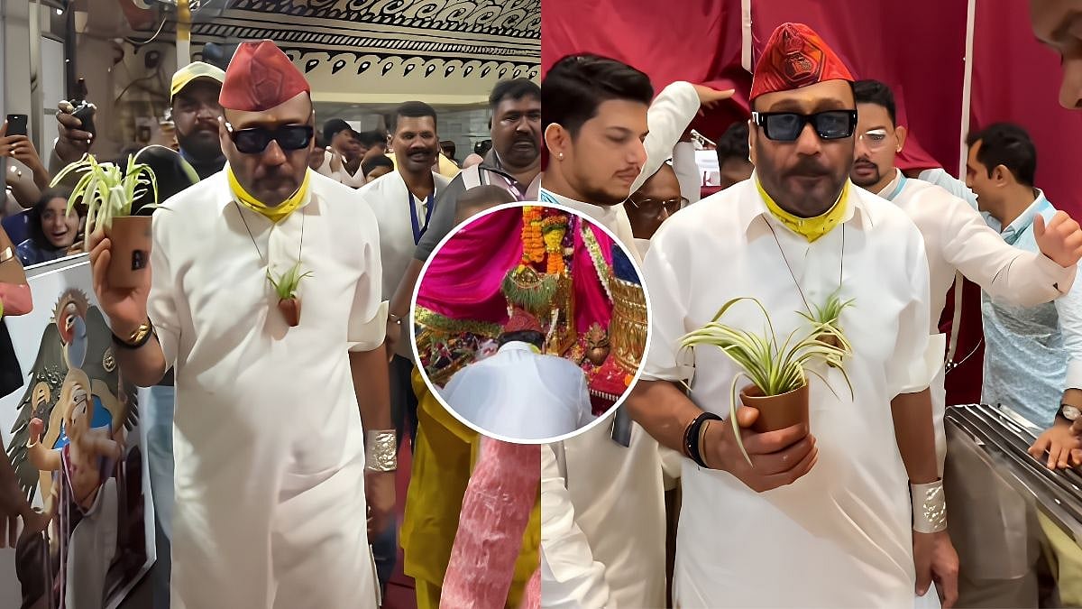 Jackie Shroff Seeks Blessings Of Chinchpokli Cha Chintamani 2026, Offers Plant To Mumbai’s Grandest Idol – Watch