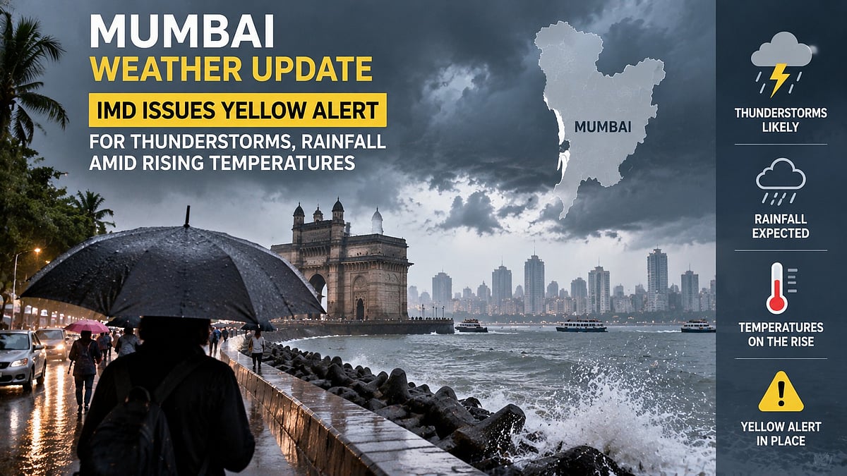 Mumbai Weather Update: IMD Issues Yellow Alert For Thunderstorms, Rainfall Amid Rising Temperatures