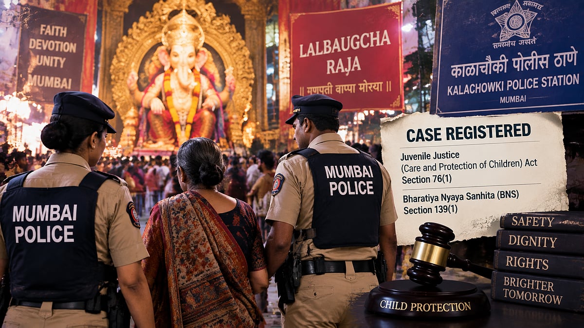 Kalachowki Police Book 65-Year-Old Woman For Allegedly Using Silver-Painted Grandchildren To Seek Alms At Lalbaug Festival