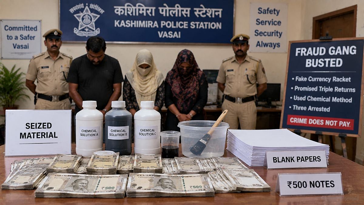 Vasai Triple-Return Fraud Busted: 3 Arrested For Allegedly Using Chemical Trick To Lure Victims