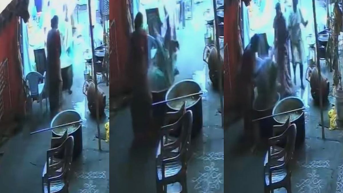 Woman Dies After Falling Into Boiling Sambar During Ganeshotsav Annadanam In Andhra Pradesh's Vijayawada; CCTV Captures Moments Of Tragedy