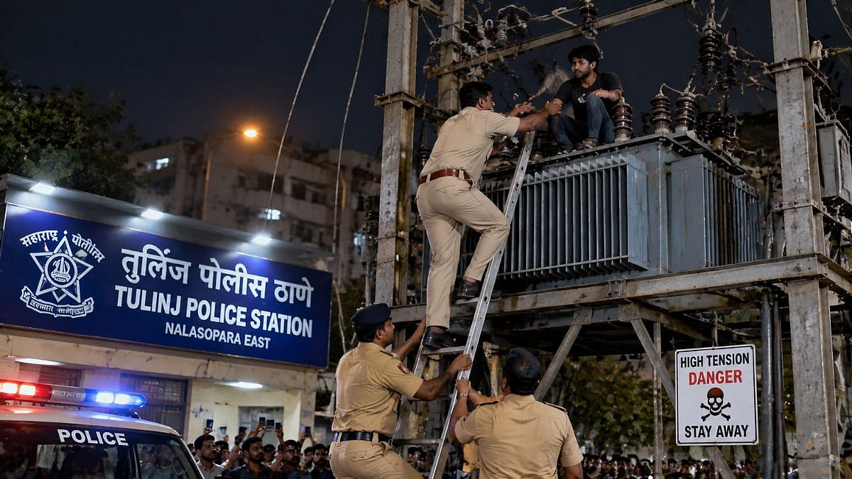 Palghar: Nalasopara Youth Climbs High-Tension Transformer, Rescued Safely By Tulinj Police