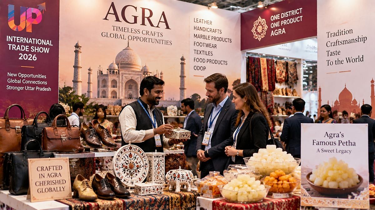 UP International Trade Show 2026: Agra Entrepreneurs To Set Up 60 Stalls, Showcase Leather, Footwear And Petha