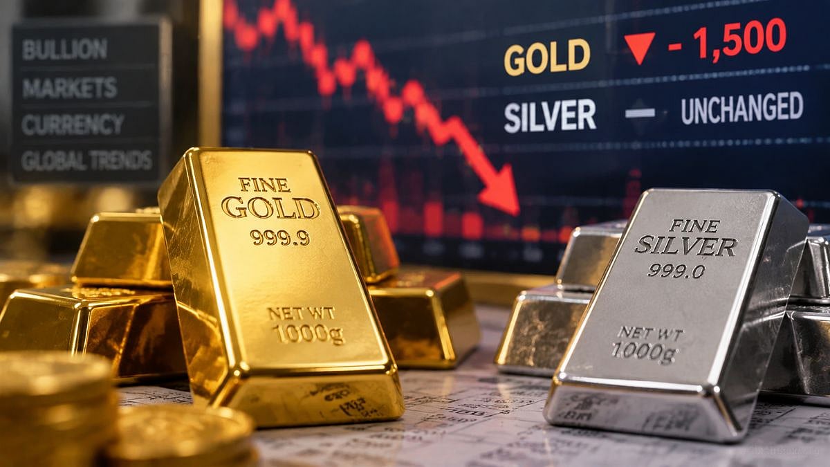 Gold Falls ₹1,500 To ₹1.54 Lakh Per 10 Grams In Delhi; Silver Stays Flat