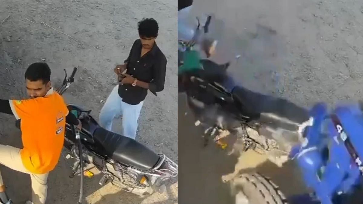 WATCH: Tractor Driver Attempts To Run Over Biker At Petrol Pump In Rajasthan; CCTV Captures Attack