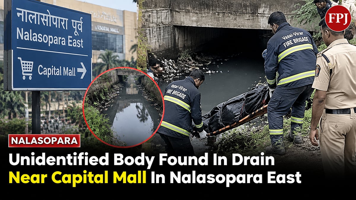 Unidentified Elderly Person’s Body Found In Drain Near Capital Mall In Nalasopara East, Probe Underway